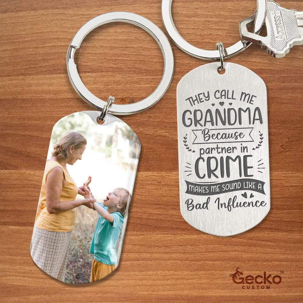 They Call Me Grandma Family Metal Keychain HN590 - Image 2