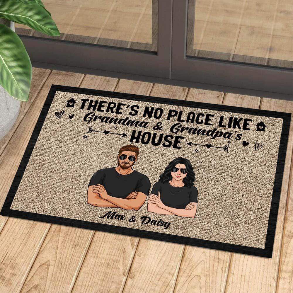 There's No Place Like Grandma & Grandpa Family Doormat HN590 - Image 3
