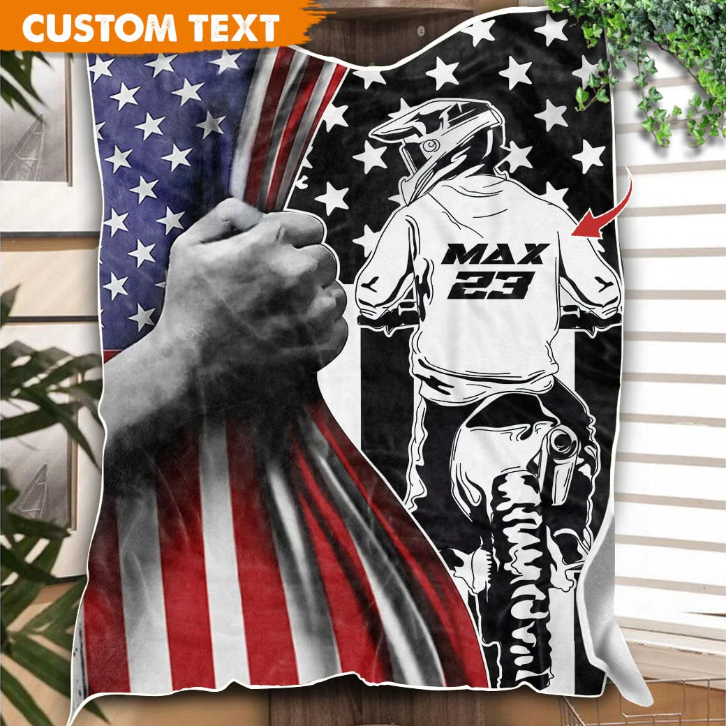 Personalized Custom Motocross Blanket HN590 - Image 2