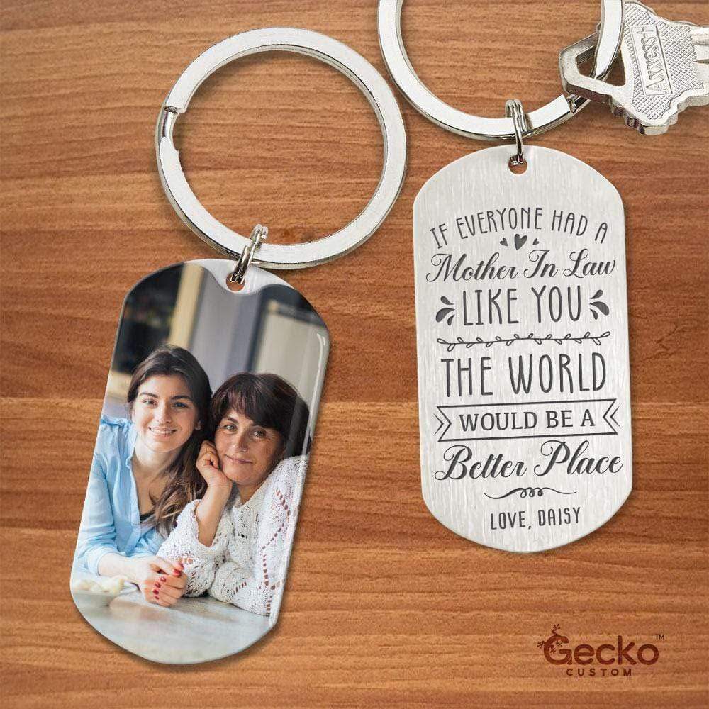 Mother In Law Like You My Step Mother Family Metal Keychain HN590 - Image 2