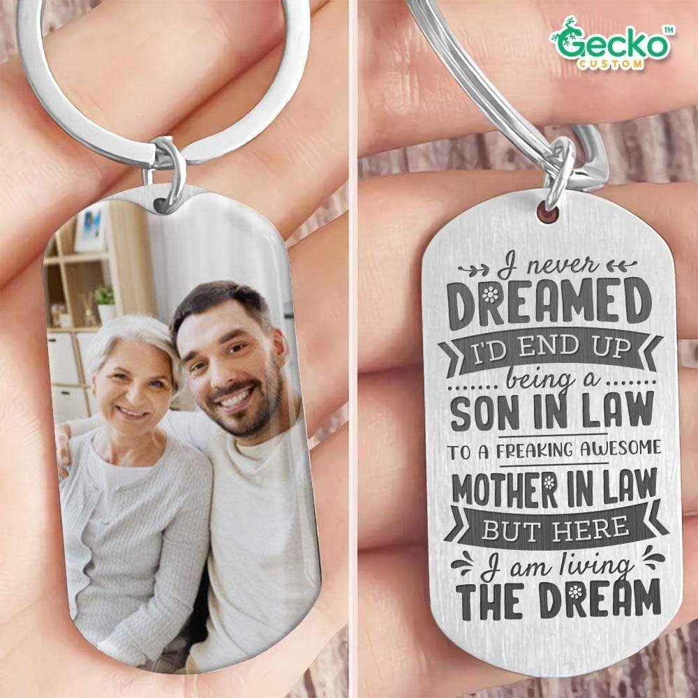 A Freaking Awesome Mother In Law Step Mother Family Metal Keychain HN590