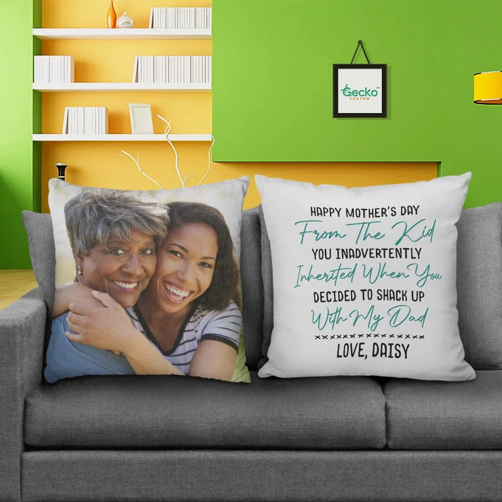 From The Kid Step Mother Family Throw Pillow HN590 - Image 2