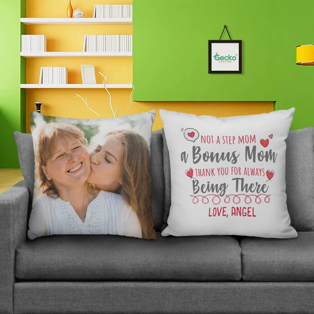 Thank You For Always Being There Stepmother Family Throw Pillow HN590 - Image 2