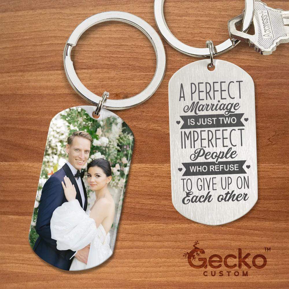 A Perfect Marriage Valentine Metal Keychain HN590 - Image 2