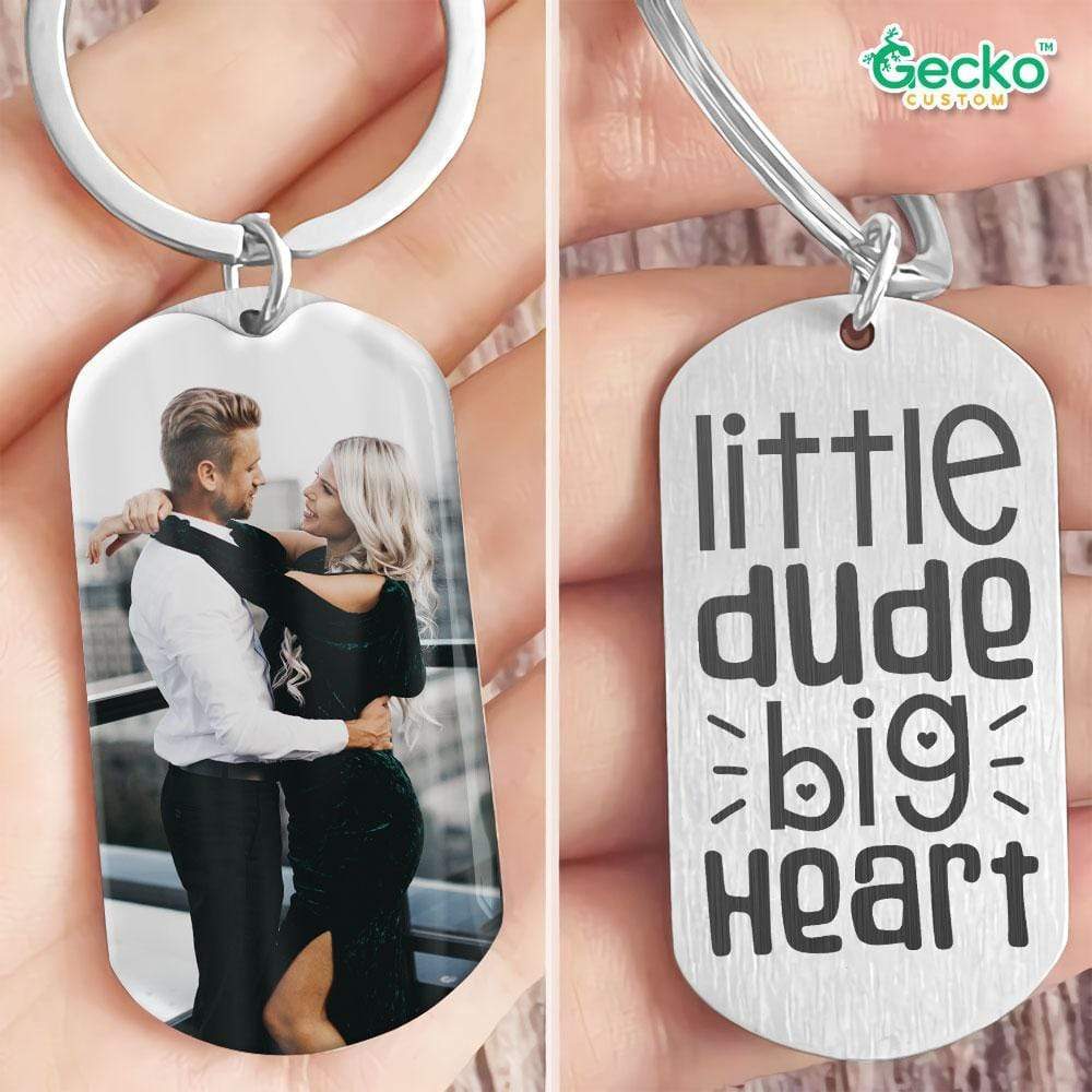 Little Dude Big Heart Valentine Metal Keychain HN590