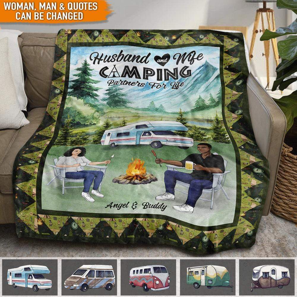 Couple Camping Blanket, RV Camping Blanket, Camping Gift HN590 895144 - Image 2