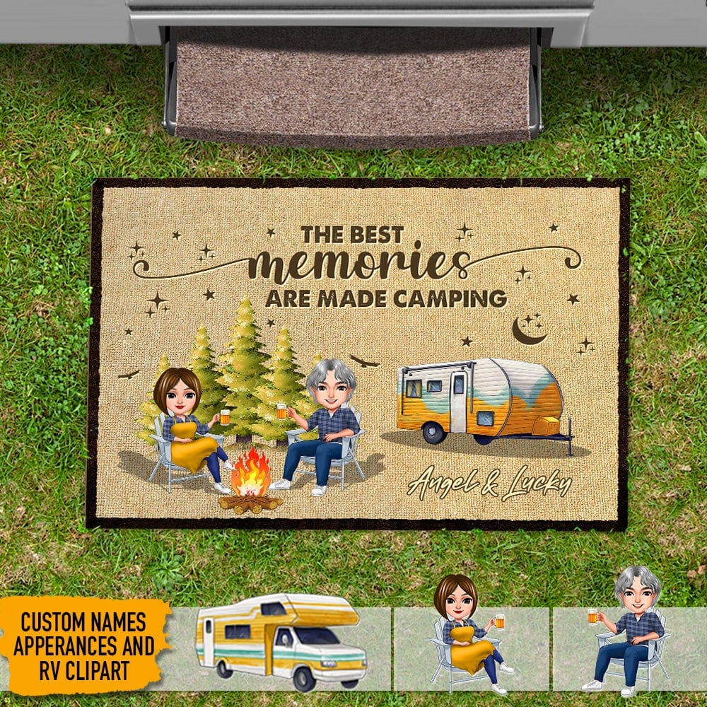 Husband And Wife Camping Partners For Life Couple Camping Doormat K228 HN590 - Image 3