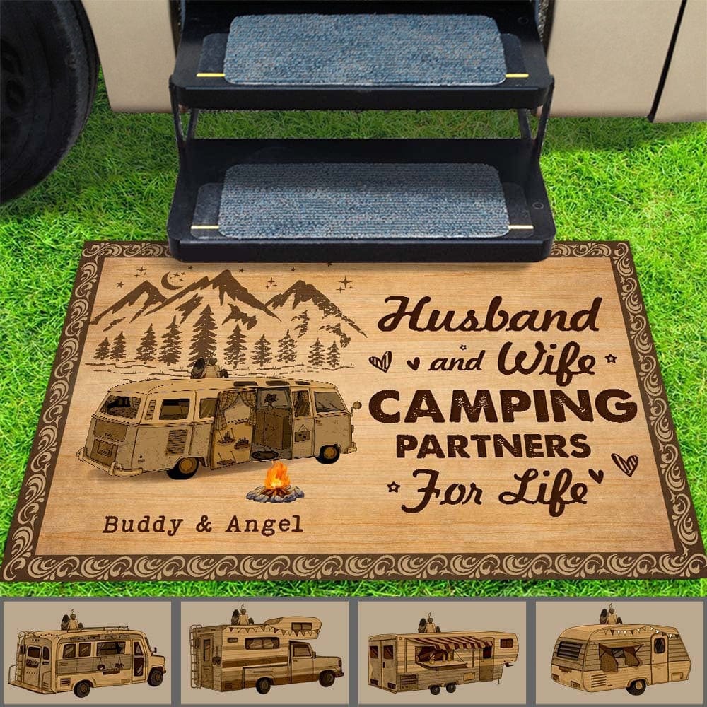 Love Is To Stay Together Couple Camping Doormat K228 HN590 895148 - Image 3
