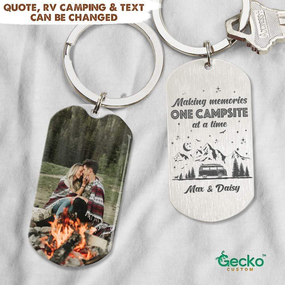 Happy Campers Couple Metal Keychain, Valentine Gift HN590 - Image 3
