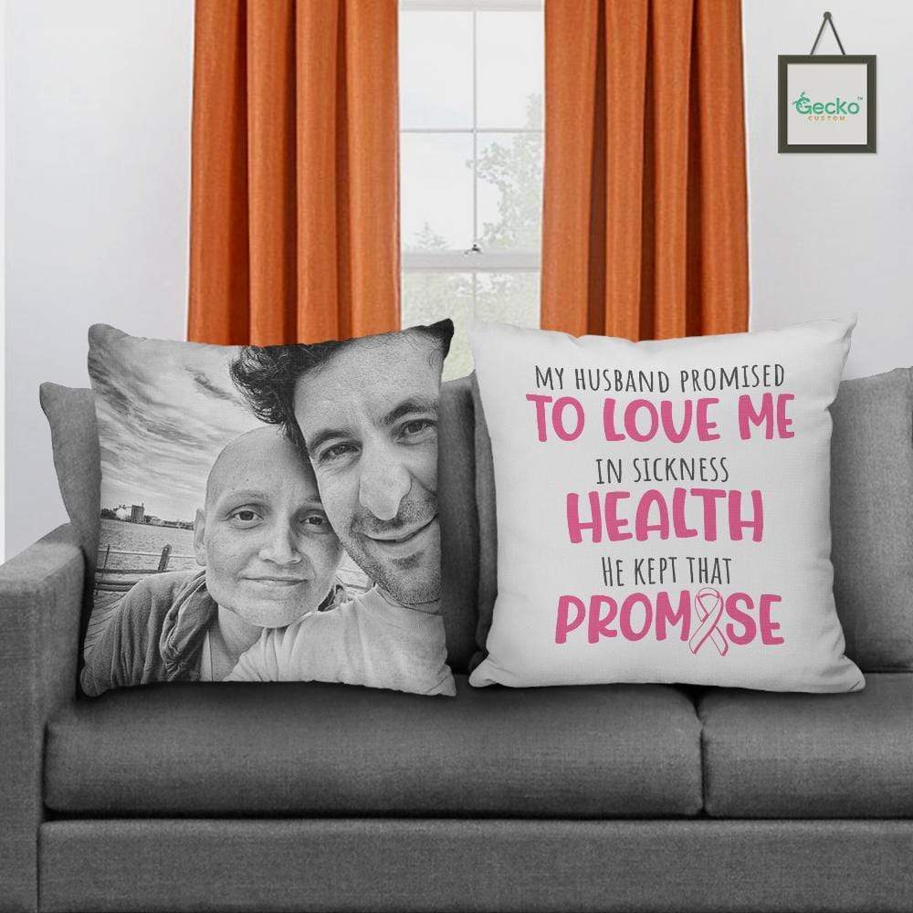 My Husband Promised To Love Me In Sickness Couple Throw Pillow HN590 - Image 2
