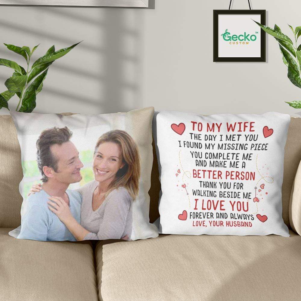 The Day I Met You Couple Throw Pillow HN590