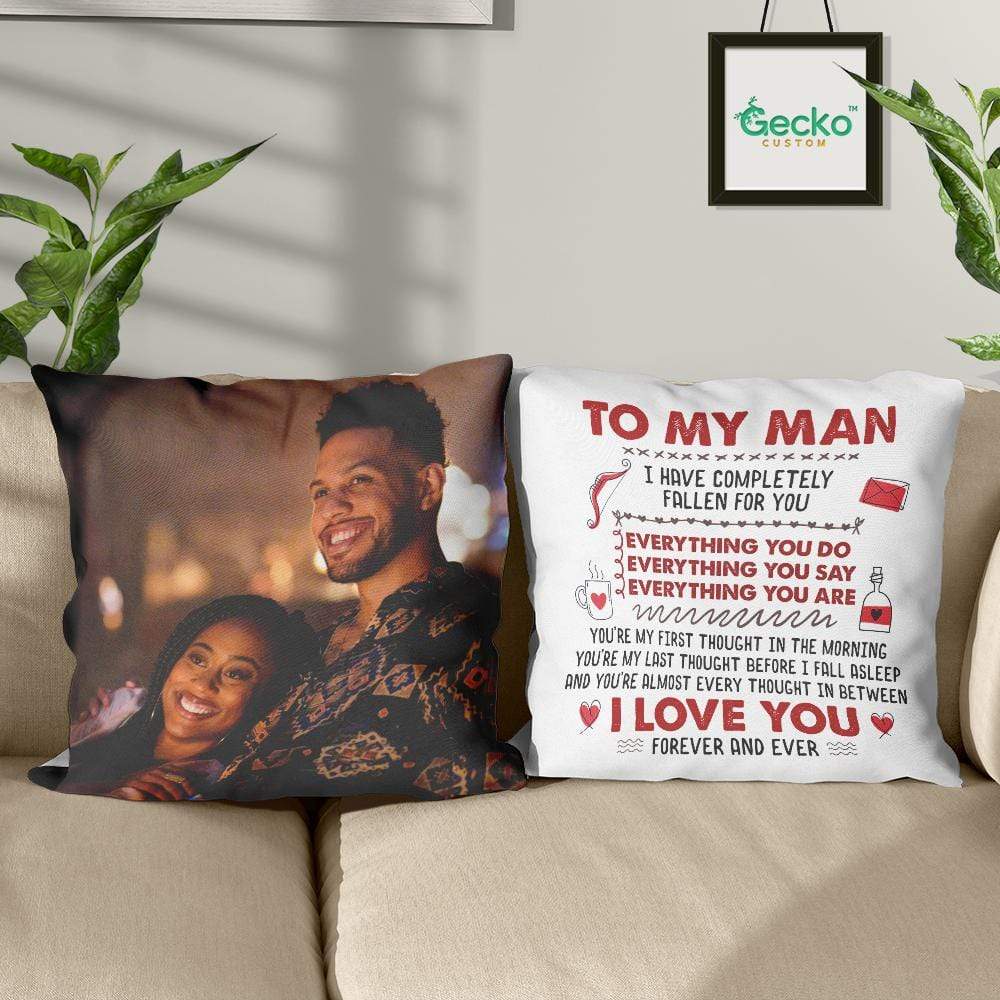 To My Man I Have Completely Couple Throw Pillow HN590