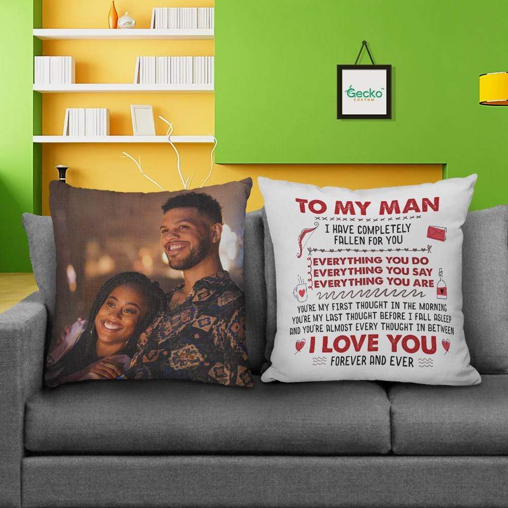 To My Man I Have Completely Couple Throw Pillow HN590 - Image 2