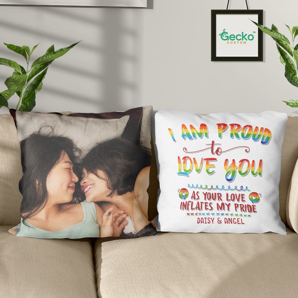 I Am Proud Of To Love You Couple Throw Pillow HN590