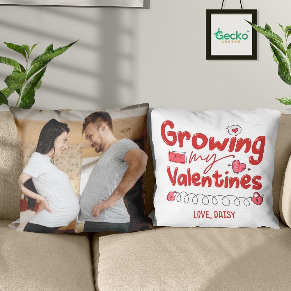 Growing My Valentines Couple Throw Pillow HN590