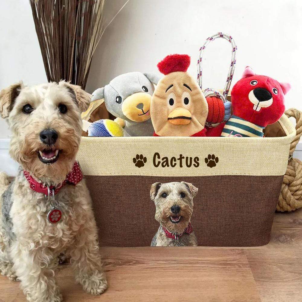 Custom Photo Pet Toys Bin Storage, Dog Lovers Gift, Cat Lover Gift HN590 - Image 2
