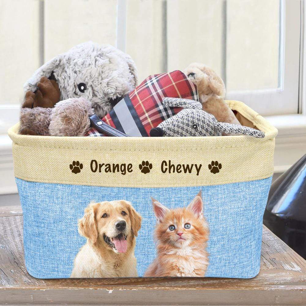 Custom Photo Pet Toys Bin Storage, Dog Lovers Gift, Cat Lover Gift HN590 - Image 3