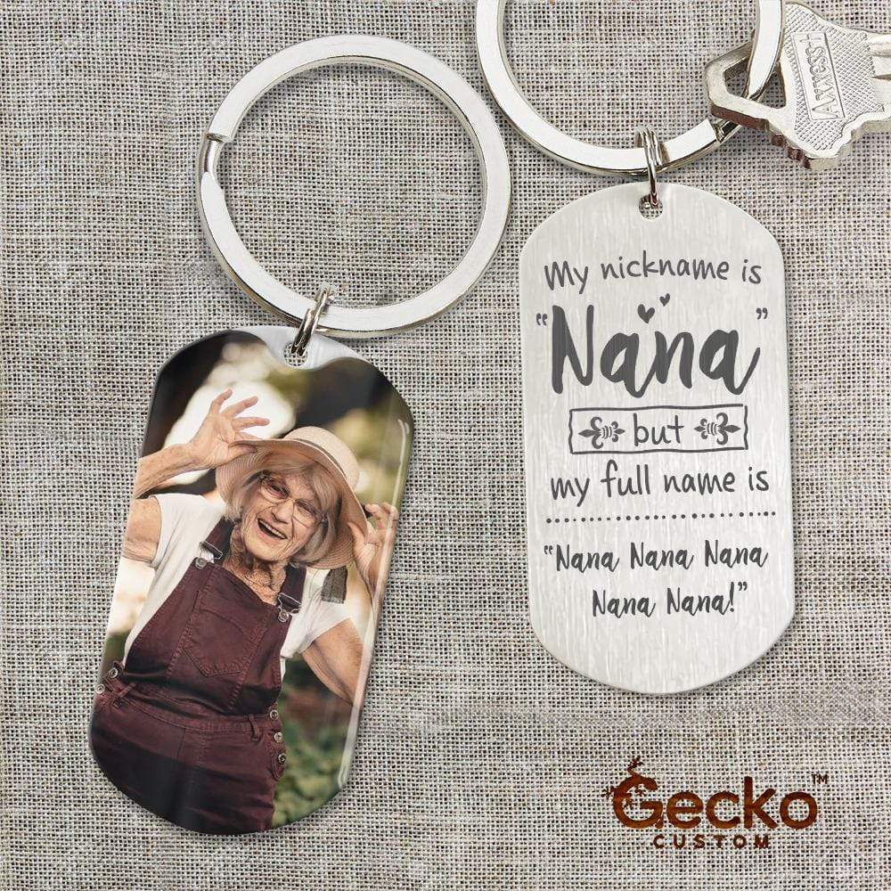 My Nickname Is Nana Grandma Metal Keychain HN590 - Image 2