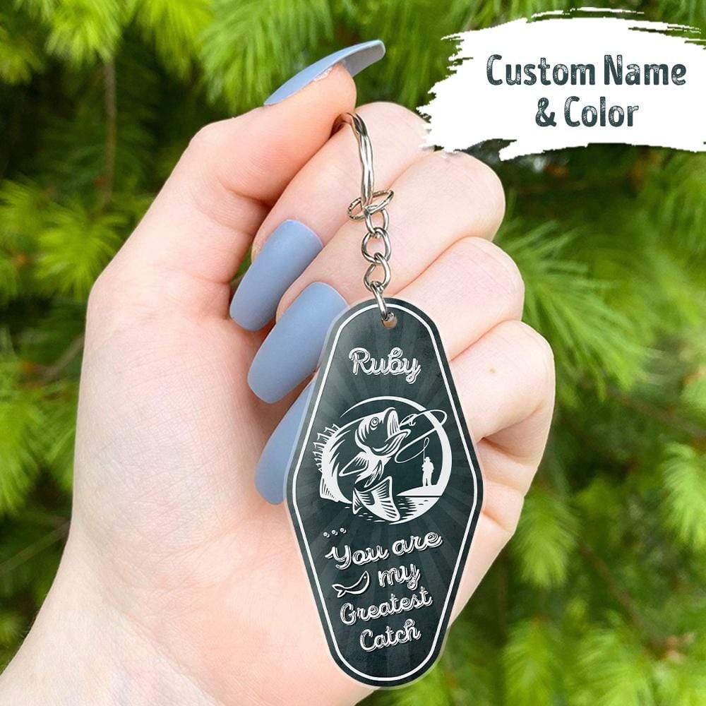 You Are My Greatest Catch Fishing Vintage Keychain, Gift For Fisherman HN590 - Image 2