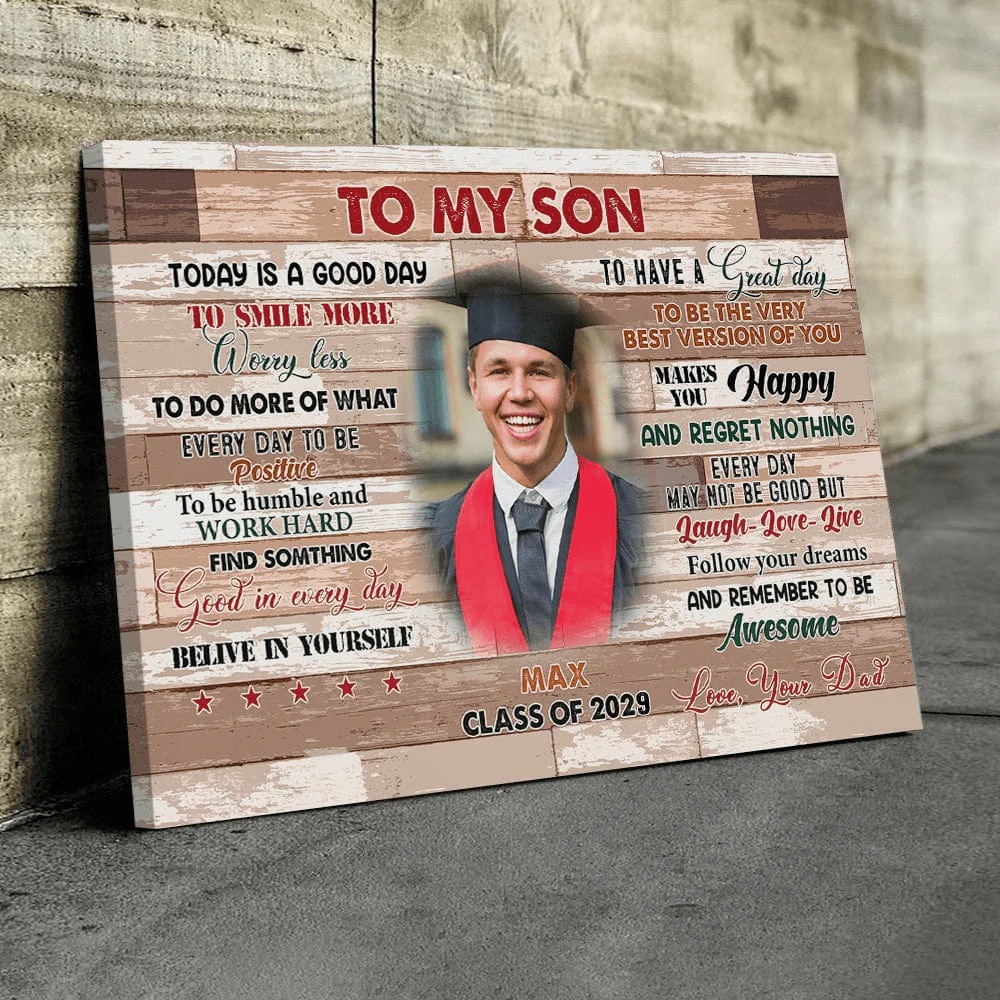 Today Is A Good Day Graduation Canvas, Graduation Gift HN590 - Image 4