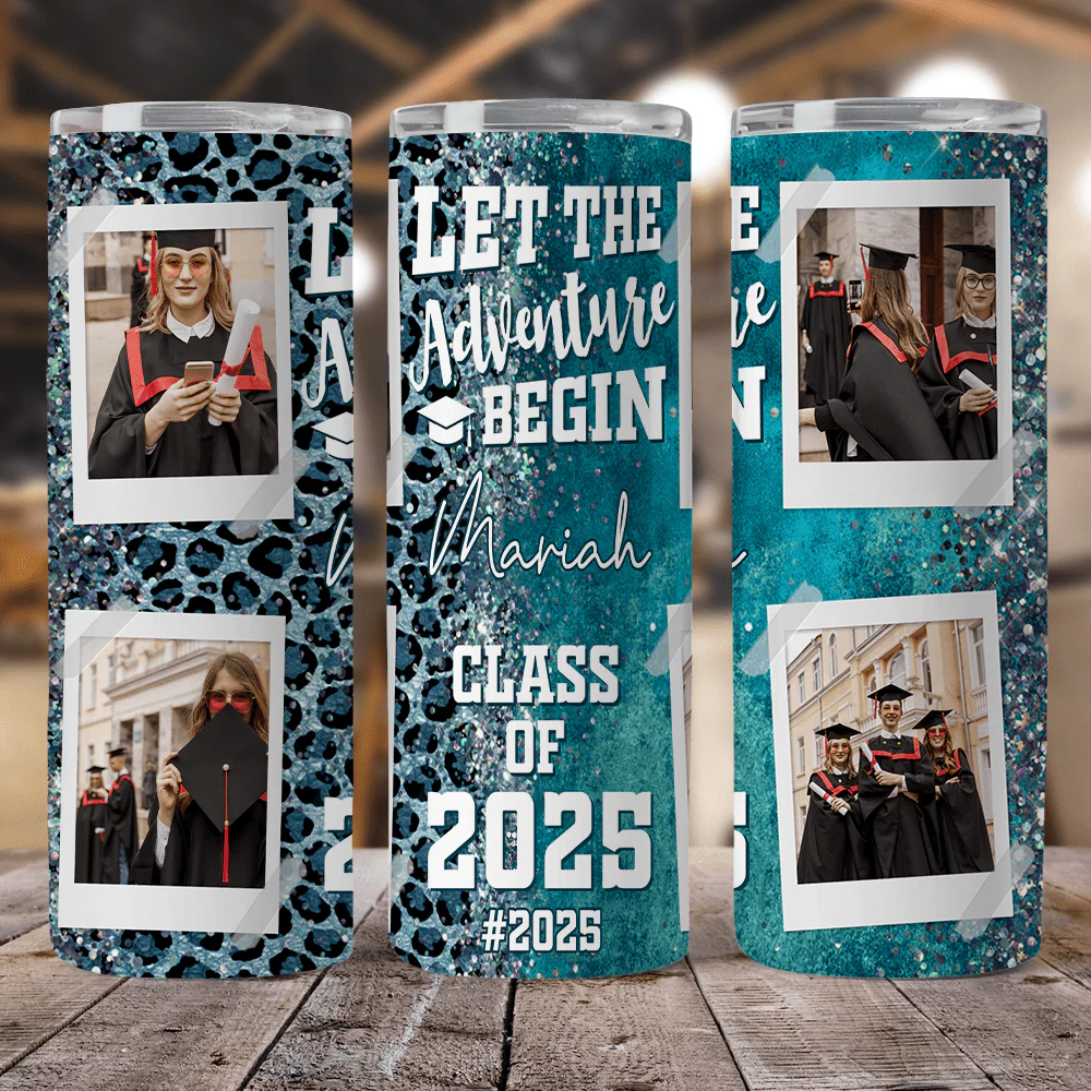 Let The Adventure Begin Class Of 2024 Straight Skinny Tumbler, Personalized Polaroid Tumbler, 20 Oz Tumbler HN590 HA75 891898 - Image 3