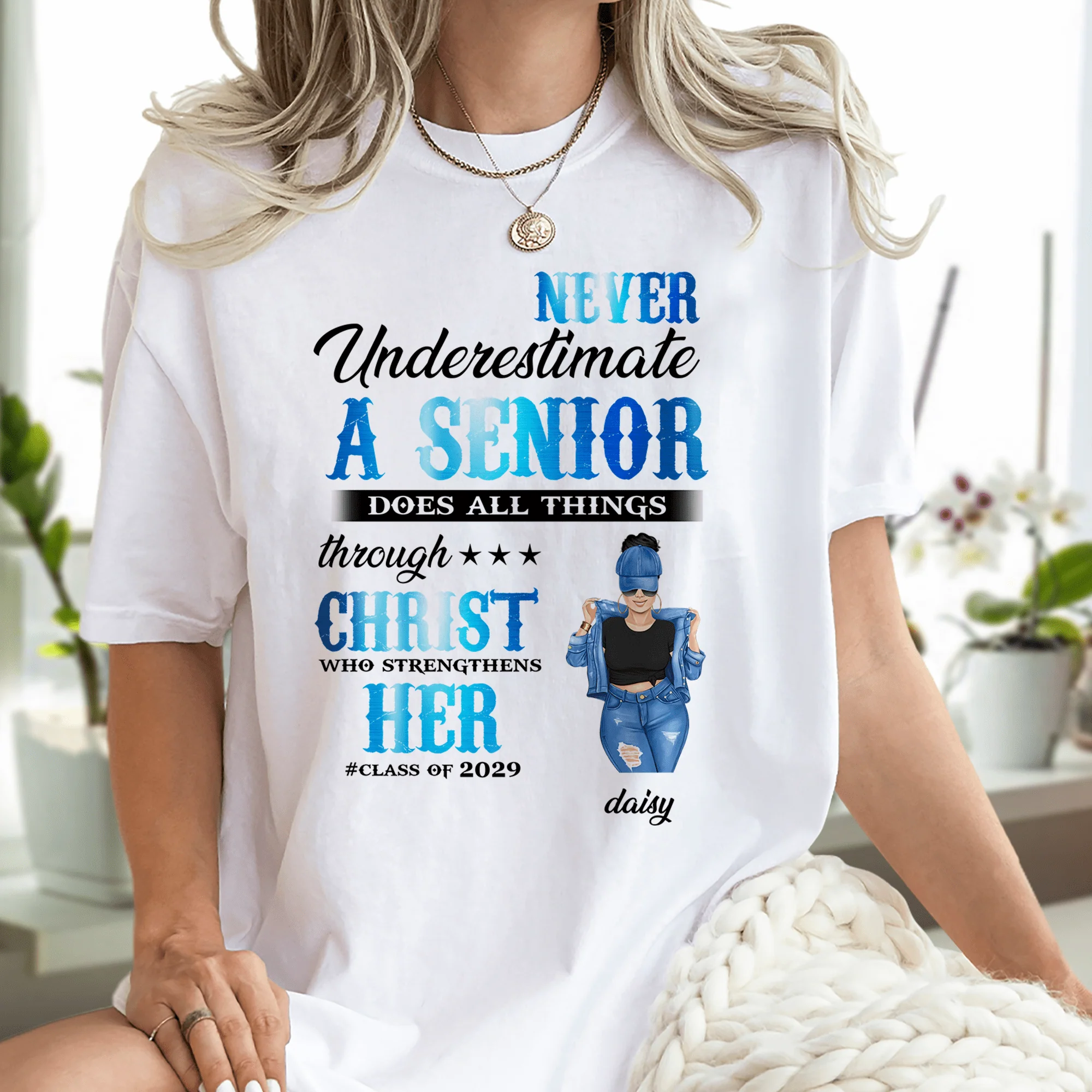 Never Underestimate A Senior Graduation Shirt, Back To School Gift HN590 HA75 891890 - Image 32