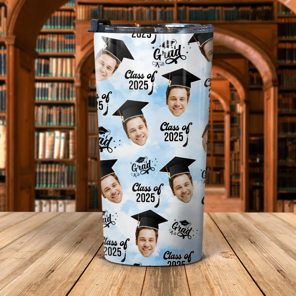 Class Of 2024 Graduation Tumbler, Custom Face Tumbler HN590 - Image 9