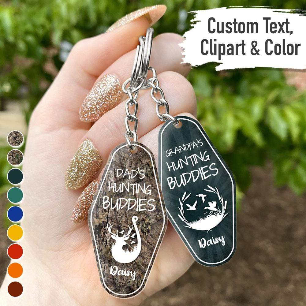 Dad/Grandpa's Hunting Buddies Vintage Keychain, Hunting Gift, Gift For Dad/Grandpa HN590