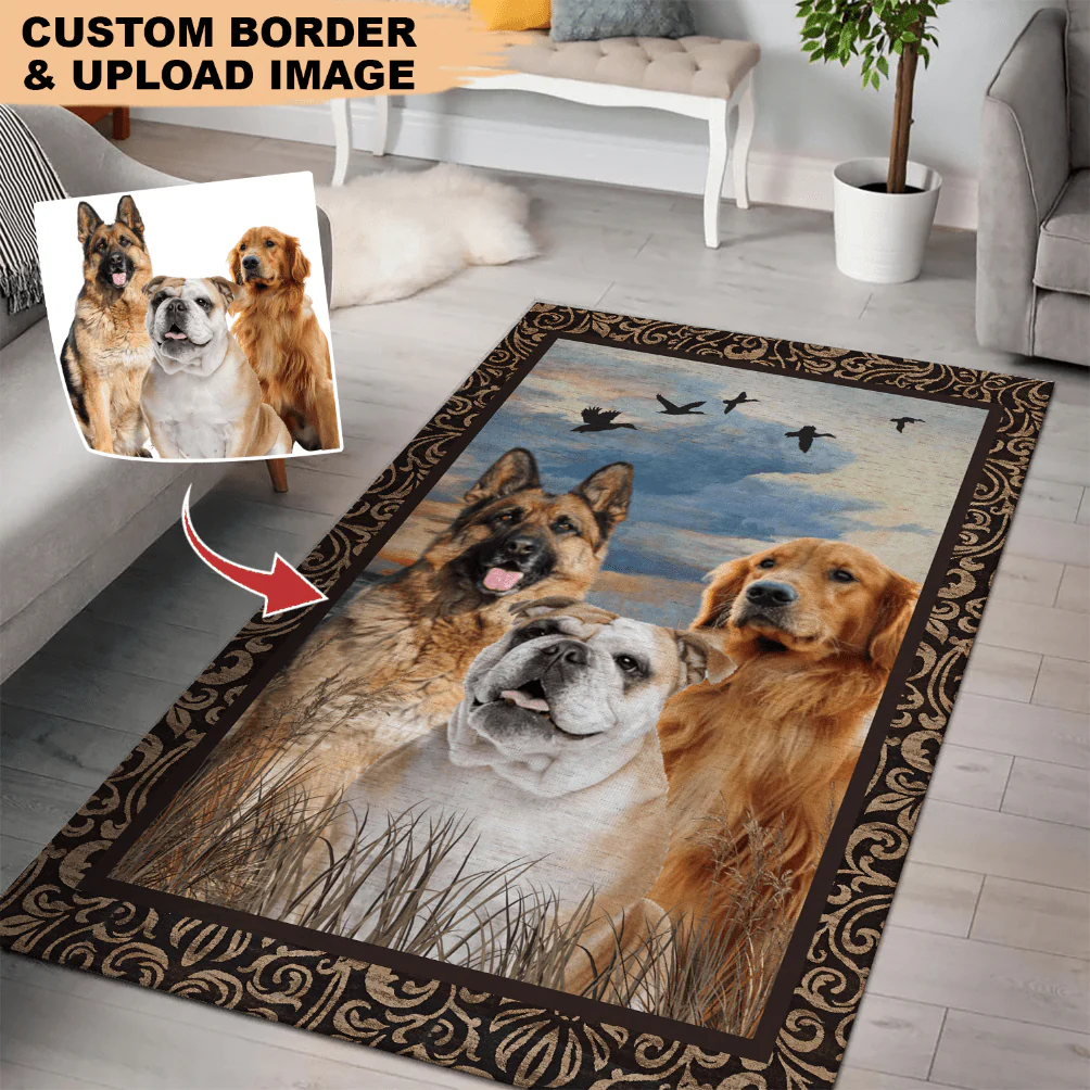Upload Image/Remove Background Photo Rectangular Area Rug, Indoor Rug HN590