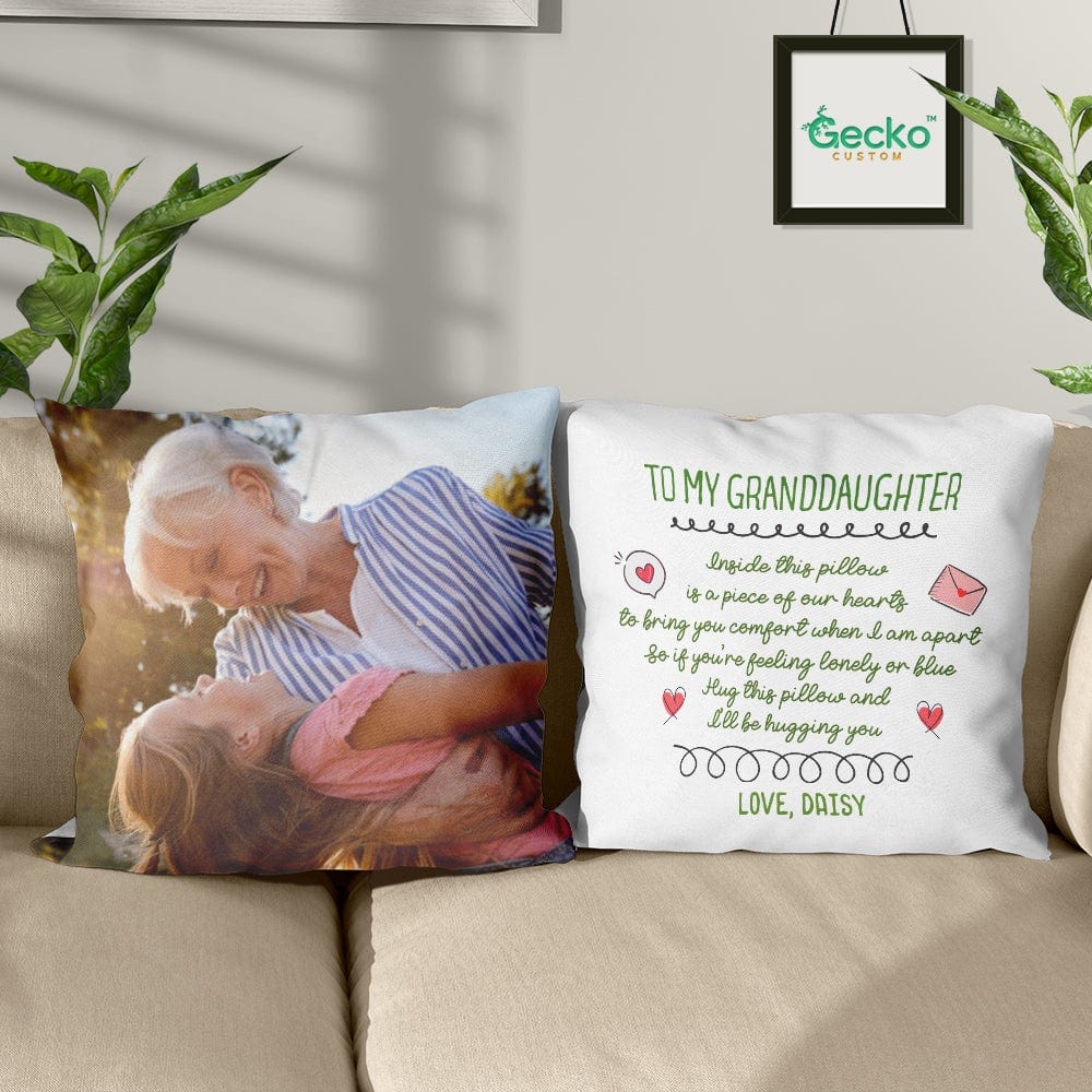 I'll Be Hugging You Granddaughter Family Throw Pillow HN590 - Image 2